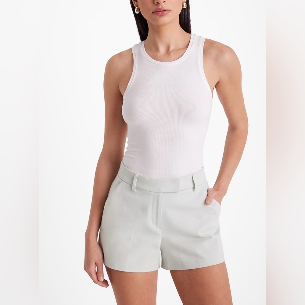 Express Light Pink High Waist Shorts - Picture 2 of 9